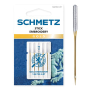 Schmetz Gold Embroidery-Sticknadeln 75/ System 130/705 H-ET/ 5 Nadeln