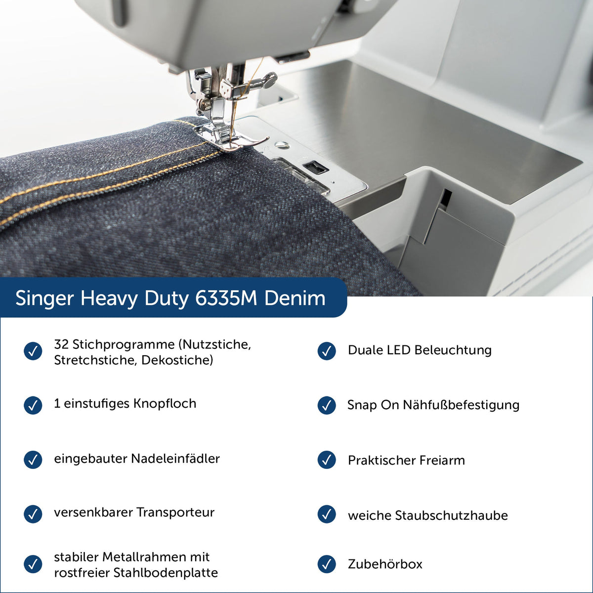 Singer Heavy Duty 6335M Denim - starke mechanische Nähmaschine