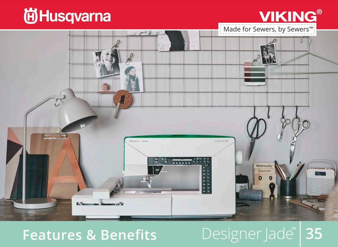 Husqvarna Viking Designer Jade 35 Näh- und Stickmaschine | Nähwelt Flach