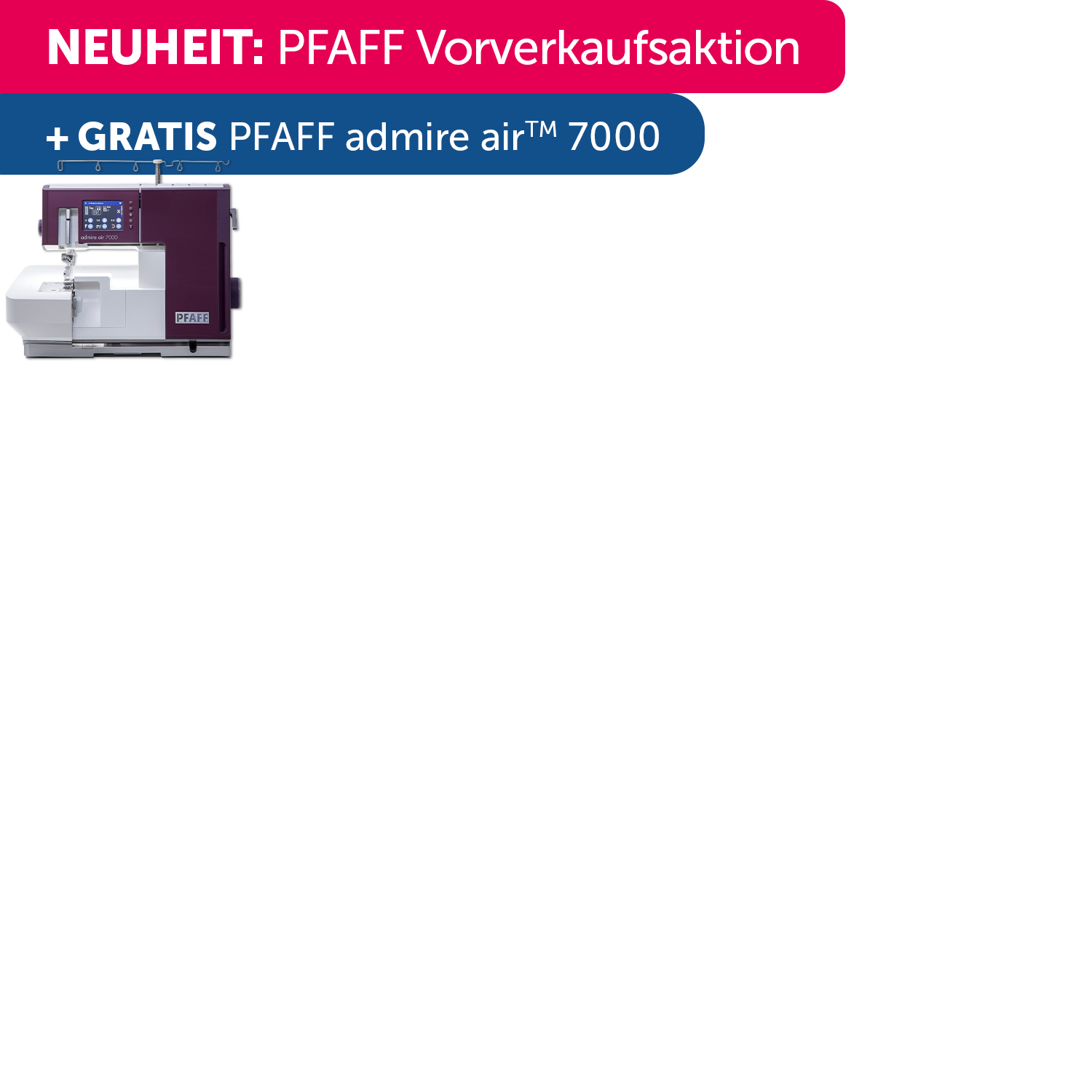 Pfaff creative icon 3 + GRATIS Pfaff admire air 7000