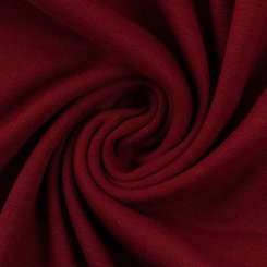 Swafing Baumwoll-Sweat uni, angeraut - Eike 000339-burgundy