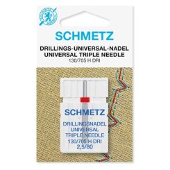 Schmetz Drillingsnadel Stärke 80/ 2,5/ System 130/705 H DRI/ 1 Nadel