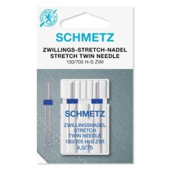 Schmetz Stretch-Zwillingsnadel Stärke 75/ 4,0/ System 130/705 HS/ 2 Nadeln