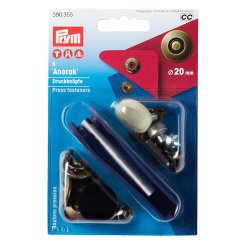 Prym Druckknöpfe Anorak (20 mm/ messing/ 6 St./ inkl. Werkzeug)