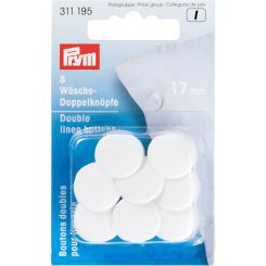 Prym Wäsche-Doppelknöpfe (17 mm/ weiß/ 8 St.)