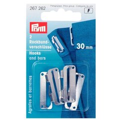 Prym Rockbundverschlüsse(30 mm/ silberfarbig/ 2 St.)