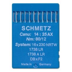 Schmetz Leder Rundkolbennadel Stärke 80/ System 1738 (A) LR/ 10 Nadeln