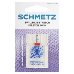 Schmetz Zwillingsnadel Stretch Stärke 75/ 4,0/ System 130/705 H-S/ 1 Nadel