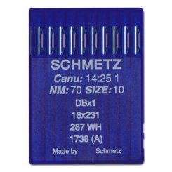 Schmetz Rundkolbennadel Stärke 70/ System DBx1/1738(A)/ 10 Nadeln