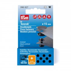 Prym Druckknöpfe Anorak Nachfüllset (15 mm/ brüniert/ 10 St.)