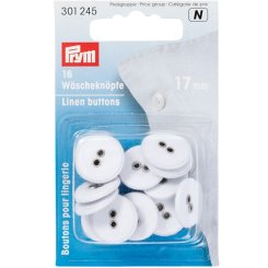 Prym Wäscheknöpfe Leinen (17 mm/ weiß/ 16 St.)