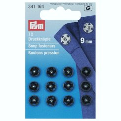 Prym Annäh-Druckknöpfe (9 mm/ schwarz/ 12 St.)