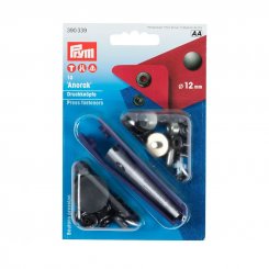 Prym Druckknöpfe Anorak (12 mm/ schwarz/ 10 St./ inkl. Werkzeug)