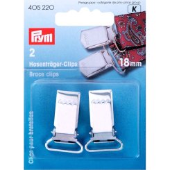Prym Hosenträger-Clips (18 mm/ silberfarbig/ 2 St.)