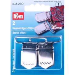 Prym Hosenträger-Clips (35 mm/ silberfarbig/ 2 St.)