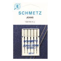 Schmetz Jeans-Nadeln Stärke 90/ System 130/705 H-J/ 5 Nadeln