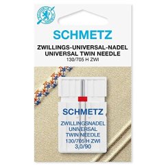 Schmetz Zwillingsnadel Stärke 90/ 3,0/ System 130/705/ 1 Nadel