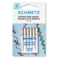 Schmetz Doppelöhr Stärke 80/ System 705DE/ 5 Nadeln