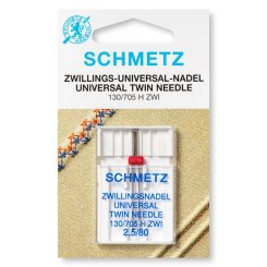 Schmetz Zwillingsnadel Stärke 80/ 2,0/ System 130H/ 1 Nadel