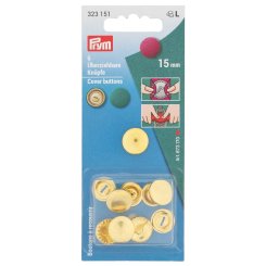 Prym Überziehbare Knöpfe (Ø 15 mm/ goldfarbig/ 6 St.)