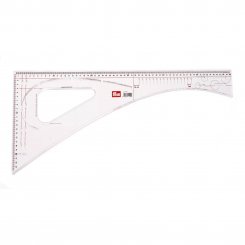 Prym Schneiderlineal Schneiderwinkel (60 x 24 cm/ Kunststoff/ transparent)