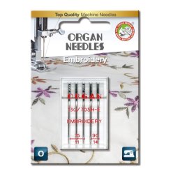 Organ Embroidery-Nadel Stärke 75+90/ System 130/705H-E/ 5 Nadeln