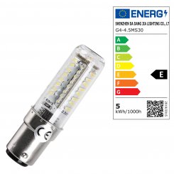 LED Glühbirne mit 70 LEDs Stecksockel B15D Tageslicht