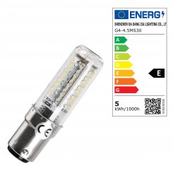 LED Glühbirne mit 70 LEDs Stecksockel B15D warmweiß