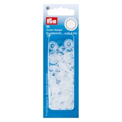 Prym Druckknöpfe Color Snaps (12,4 mm/ transparent/ glänzend/ 30 St.)