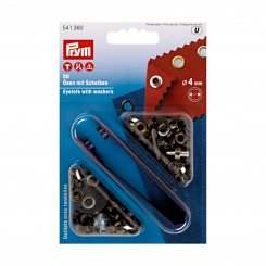 Prym Ösen mit Scheiben (4,0 mm/ altmessing/ 50 St.)