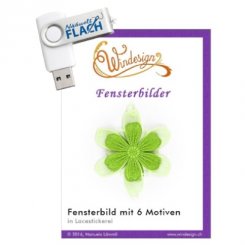 Windesign Stickmuster USB Fensterbilder in Lacetechnik