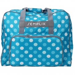 Semplix Nähmaschinentasche XL Polka Dots (petrol/türkis)
