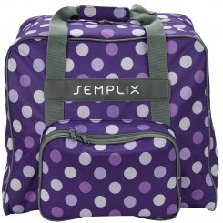 Semplix Overlocktasche-Coverlocktasche Polka Dots (lila/flieder)