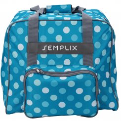 Semplix Overlocktasche-Coverlocktasche Polka Dots (petrol/türkis)