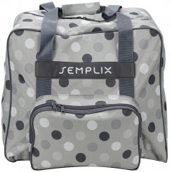 Semplix Overlocktasche-Coverlocktasche Polka Dots (stein/grau)