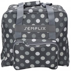 Semplix Overlocktasche-Coverlocktasche Polka Dots (anthrazit/grau)