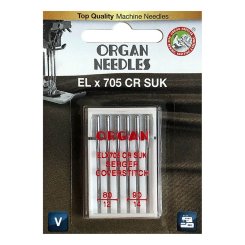 Organ Serger Coverstitch-Nadel Stärke 80-90/ System ELx705 CR SUK/ 6 Nadeln