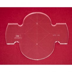 Quilt-Lineal Kreise/Halbkreise groß (Plexiglas 5 mm/Größe 14,5 x 16 cm)
