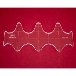 Quilt-Lineal 3 Wellen (Plexiglas 5 mm/Größe 11,5 x 20 cm)