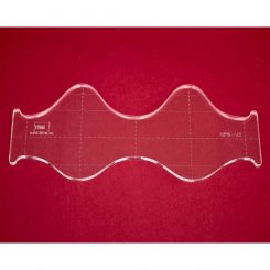 Quilt-Lineal 2 Wellen (Plexiglas 5 mm/Größe 10,5 x 20 cm)
