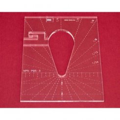 Quilt-Lineal Tropfen groß (Plexiglas 5 mm/Tropfen 4 x 2,15 inch/ca. 10,1 x 5,5 cm)