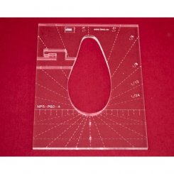 Quilt-Lineal "Feder groß" (Plexiglas 5 mm/Feder 4 x 1,5 inch/ca. 10,1 x 3,8 cm)