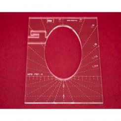 Quilt-Lineal "Ellipse groß" (Plexiglas 5 mm/Ellipse 4 x 2 inch/ca. 10,1 x 5,1 cm)