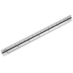 Semplix Aluminium Dreikantlineal (17 x 1,4 x 1,4 cm/ 6 verschiedene Skalen)