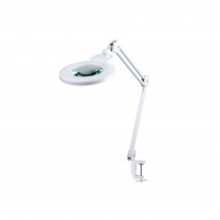 Semplix LED Lupen-Tischlampe weiß (60 PCS LED/ 3D Linse/ dimmbar/ Tischklemme)