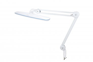 Semplix LED Arbeitslampe Tischlampe weiß (117 LED/ dimmbar/ Tischklemme)