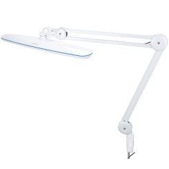 Semplix LED Arbeitslampe Tischlampe weiß (117 LED/ dimmbar/ Tischklemme)