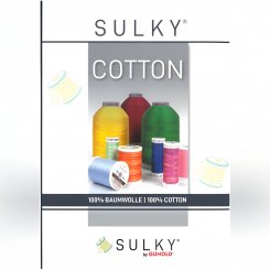Sulky COTTON Farbkarte - mit echtem Garn gewickelt