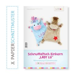Kullaloo Print-Book Schnuffeltuch Einhorn/Pferd "Lady Lu" (Nähanleitung + Schnittmuster)