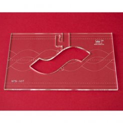 Quilt-Lineal ''Welle klein'' (Plexiglas 5 mm/ Muster 10x5 cm/ Lineal 12,6x20 cm)